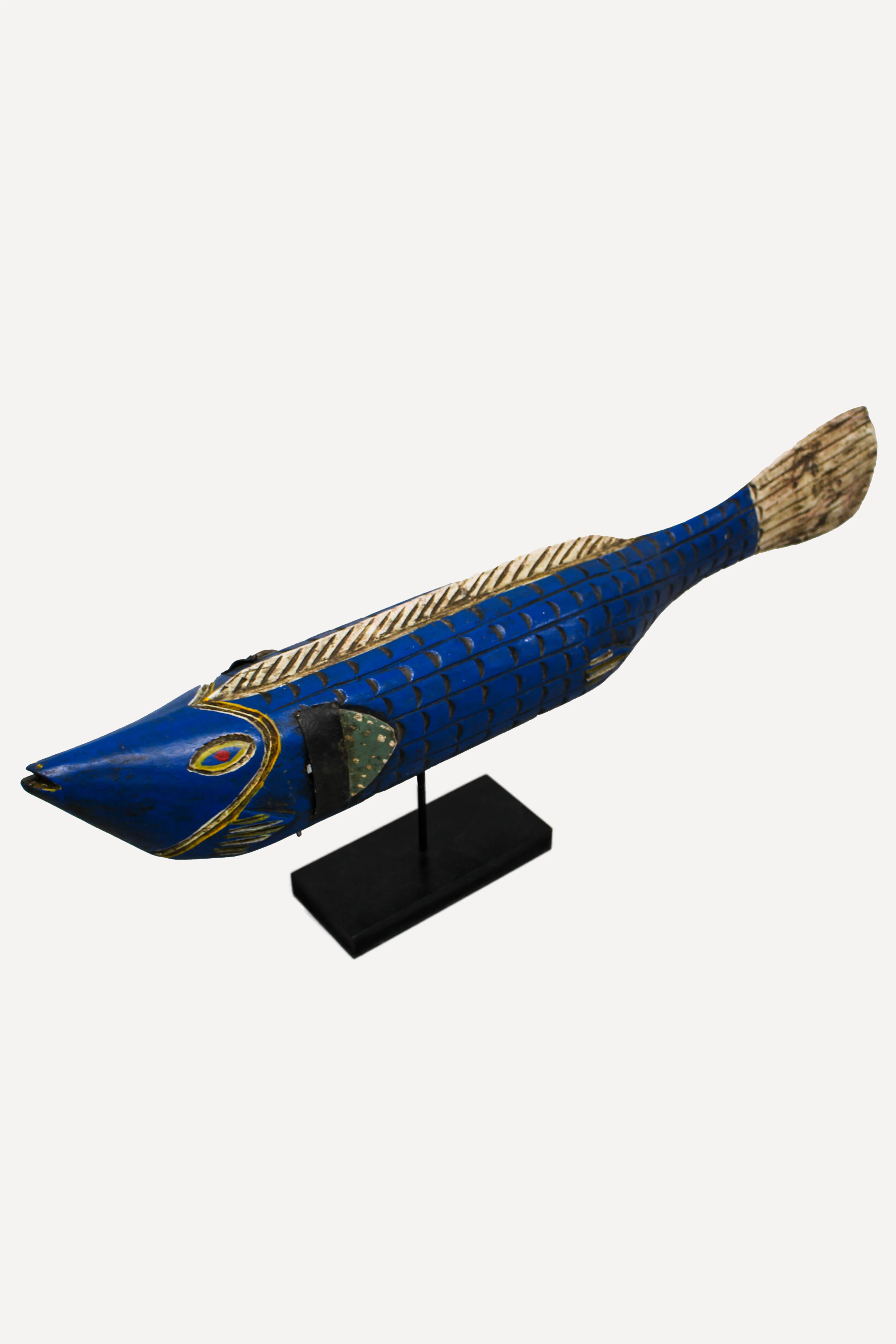 Large Bozo Puppet Fish - Mali - Blue 172.1 - Image 4