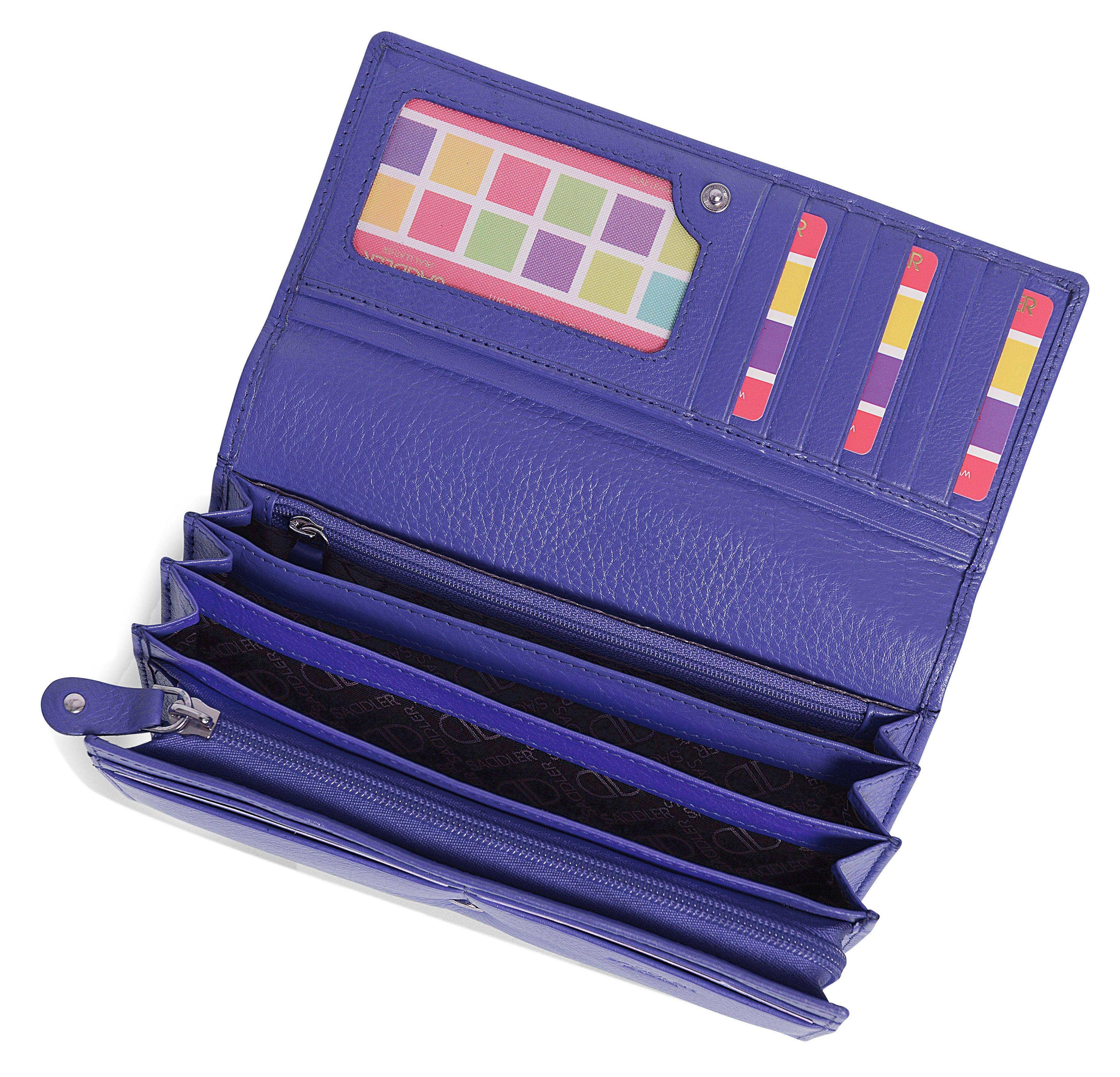 Large Leather Multi-Section Purse "Grace" – Handmade by Saddler | RFID Protected & Gift Boxed - Image 8