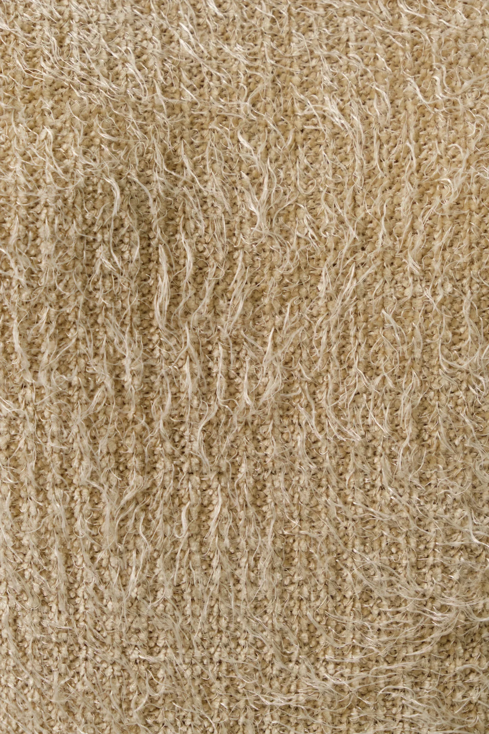Laureen Eyelash Rib Short Sleeve Jumper - Beige - Image 5