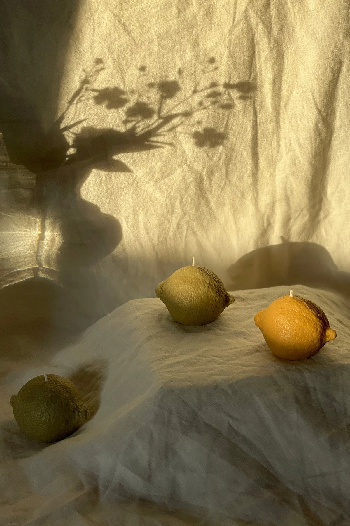 Lemon Shaped Candles - pack of 3 - Image 2