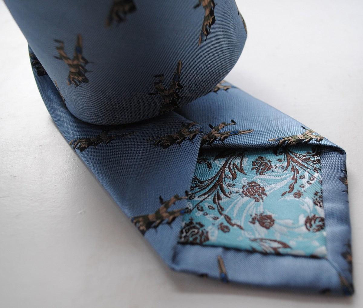 light blue tie with lancaster bomber pattern - Image 4