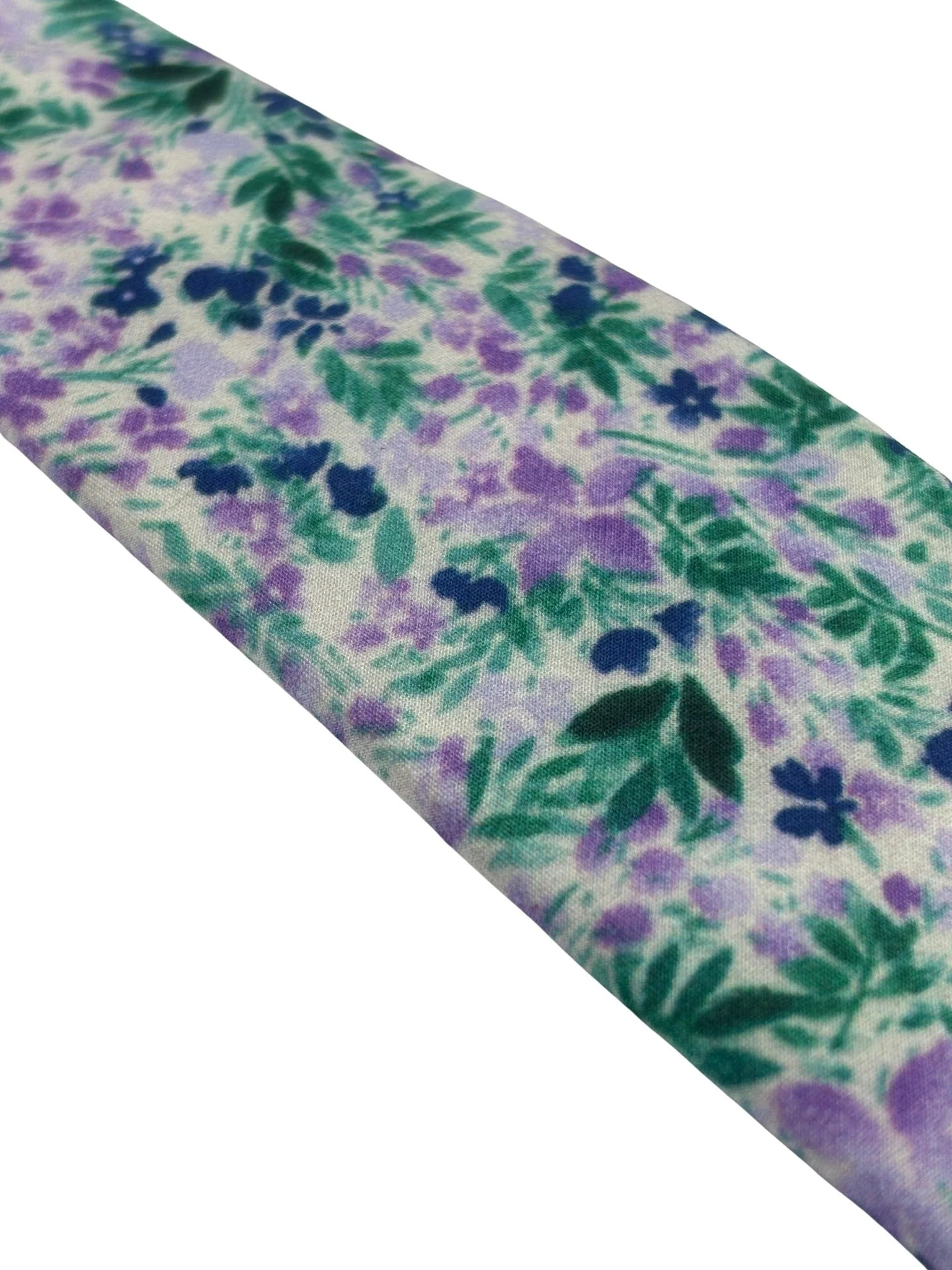 lilac light purple wildflower watercolour english meadow spring floral garden cotton tie - Image 3