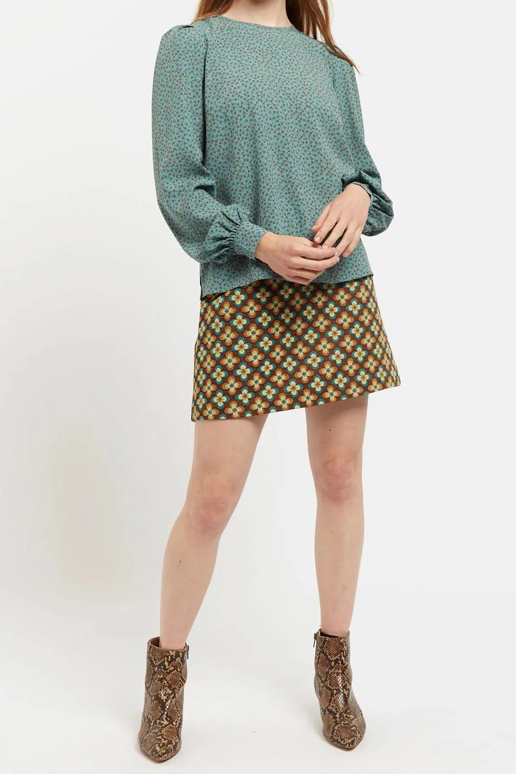 Lima Posy Patchwork Print Long Sleeve Blouse - Image 3
