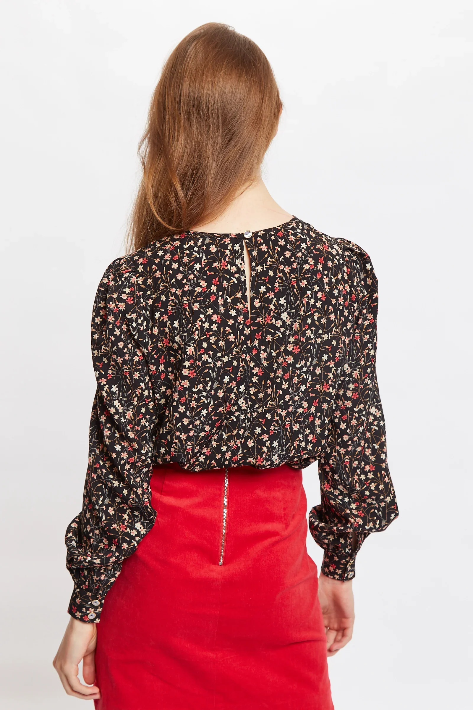 Lima Wax Flower Print Long Sleeve Blouse - Image 2