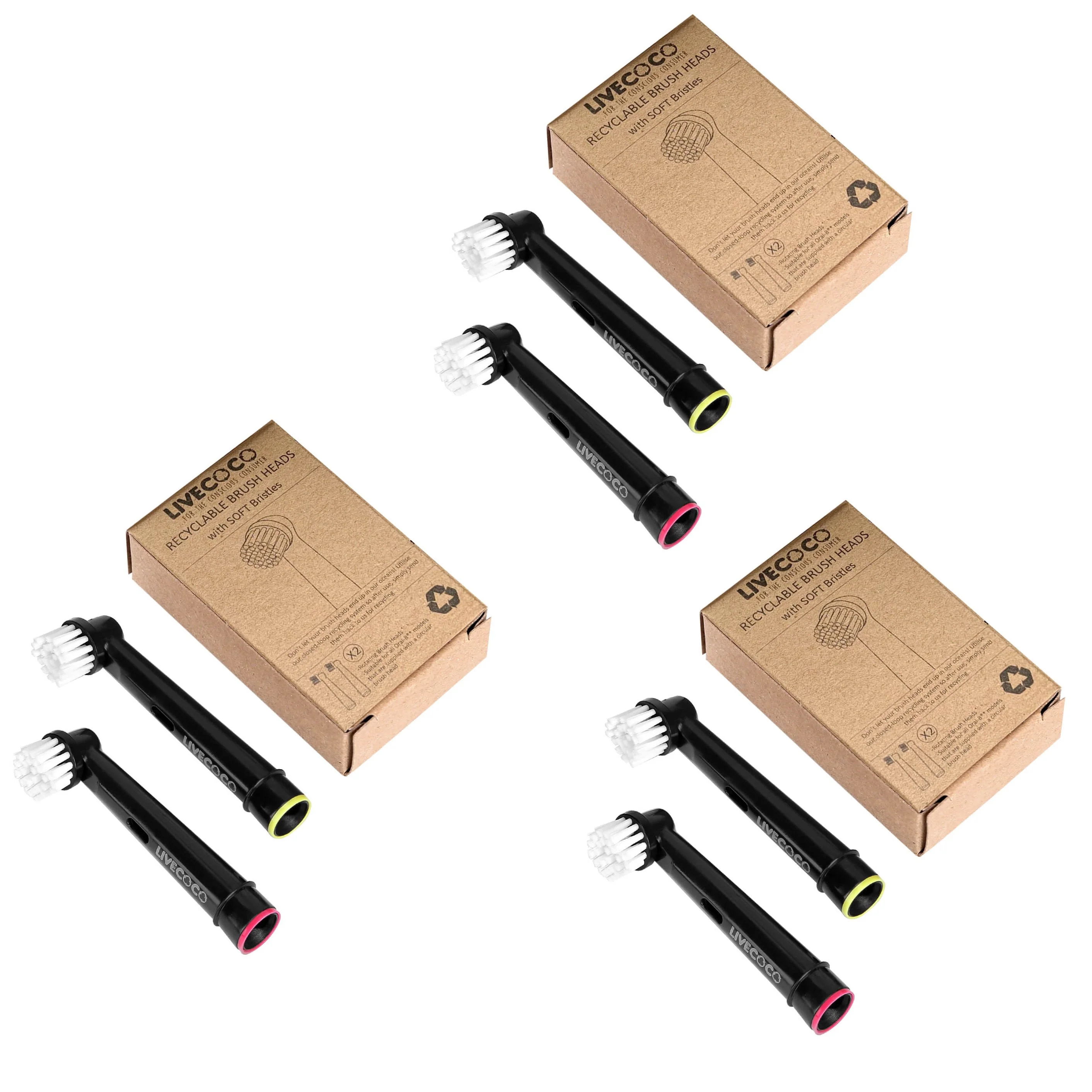 LiveCoco™ Sustainable Brush Heads - Oral-B & Sonicare Compatible - Image 3