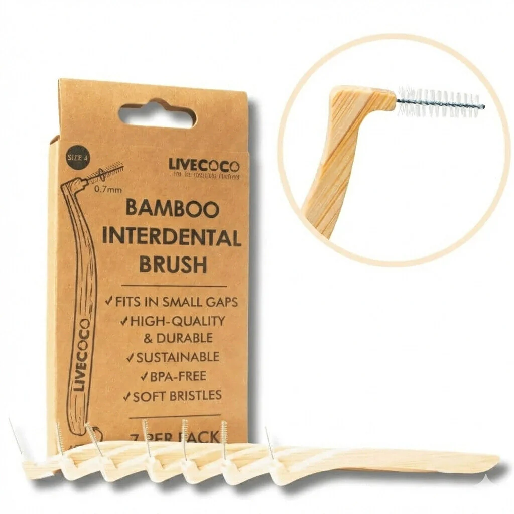 LiveCoco Bamboo Interdental Brushes (Reusable-7 pack) - Image 4