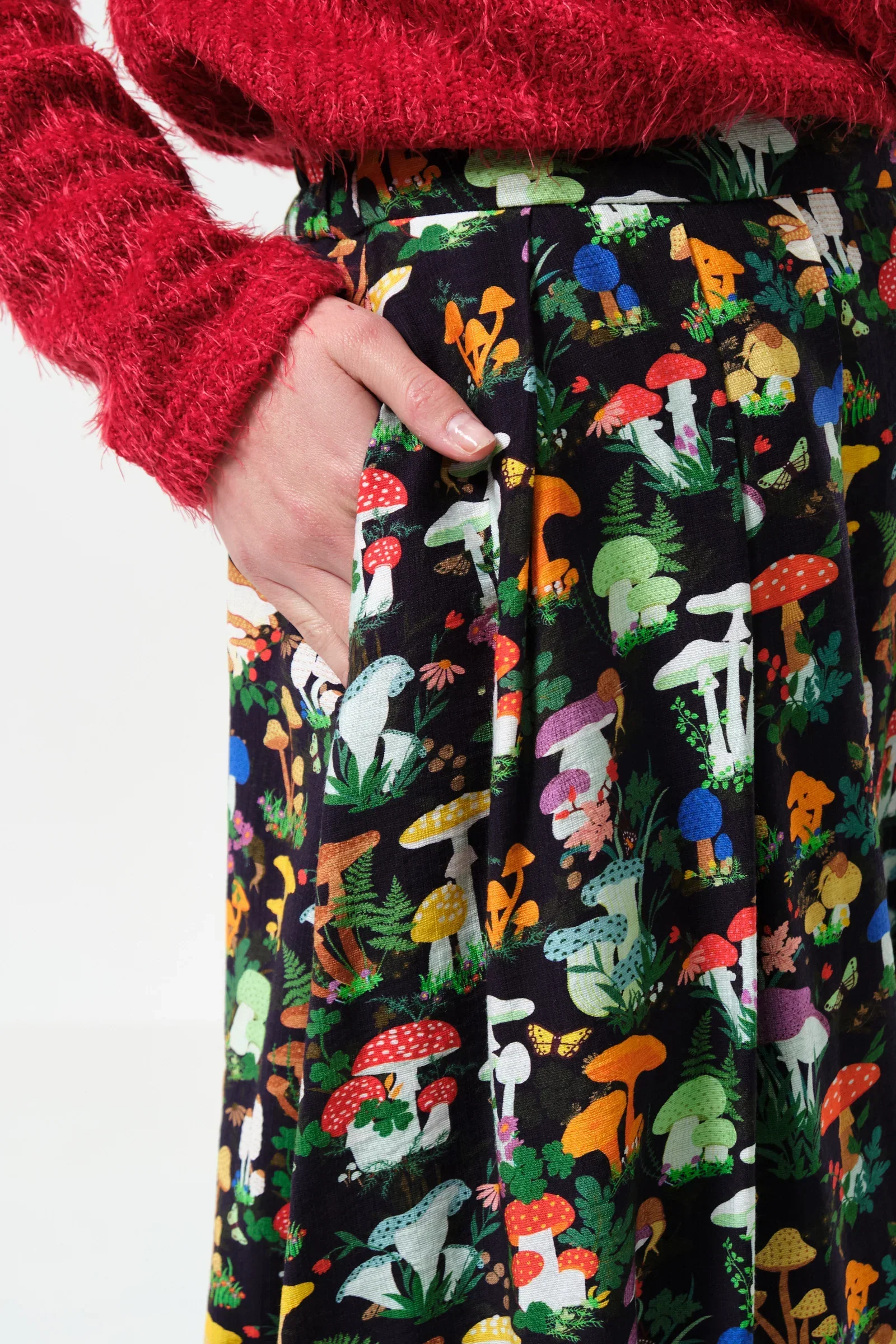 Lizea Toadstool Tales Print Midi Skirt - Image 4