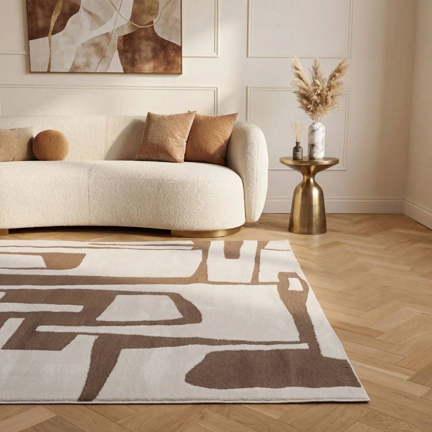 Loft Abstract Brown Rug - Image 2