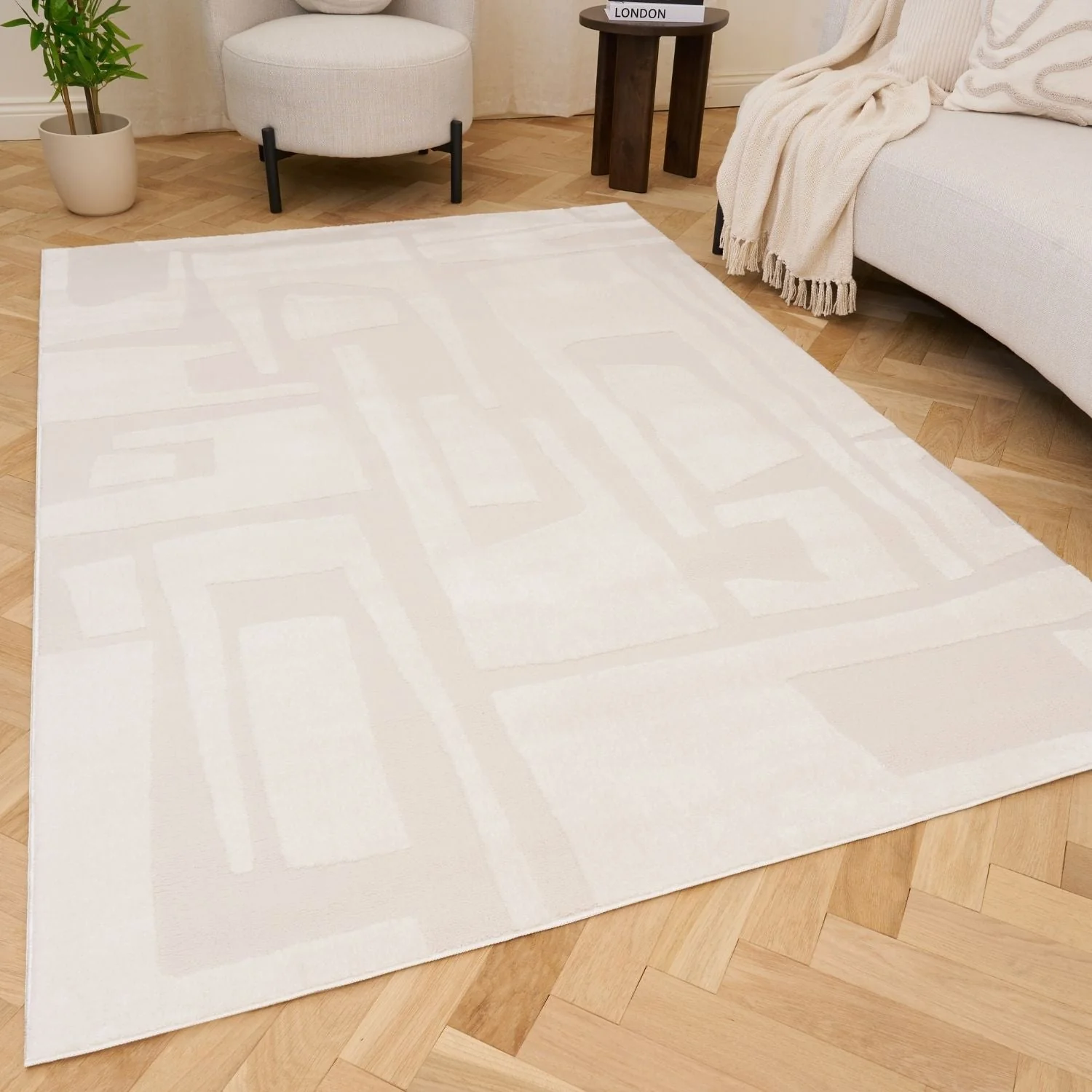 Loft Abstract Cream Rug - Image 8