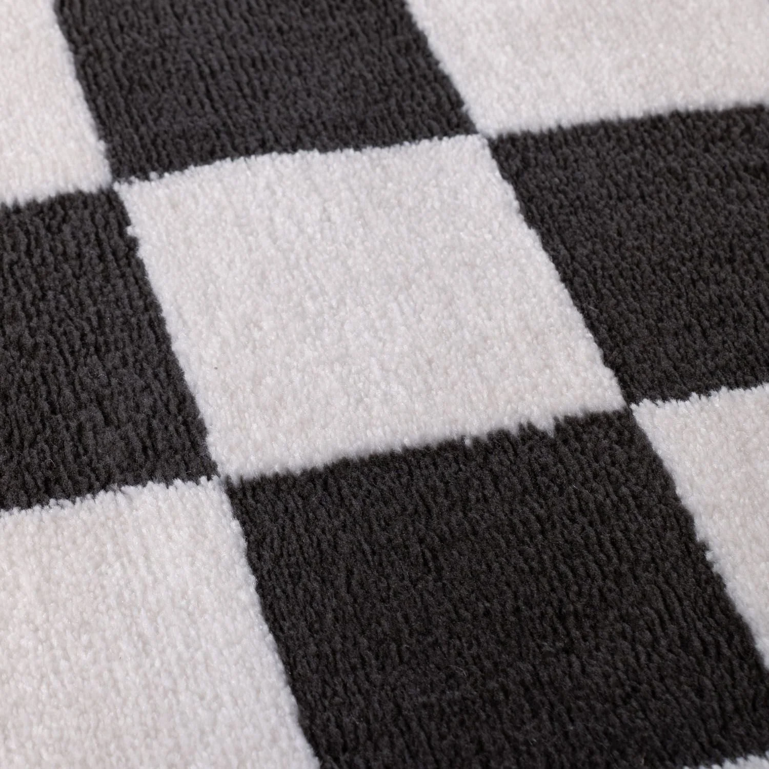 Loft Checkerboard Dark Grey Rug - Image 3