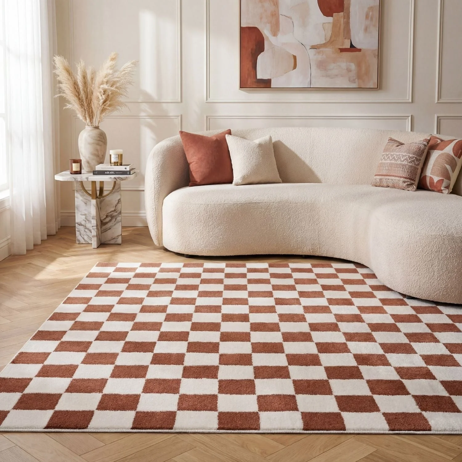 Loft Checkerboard Terra Rug - Image 2