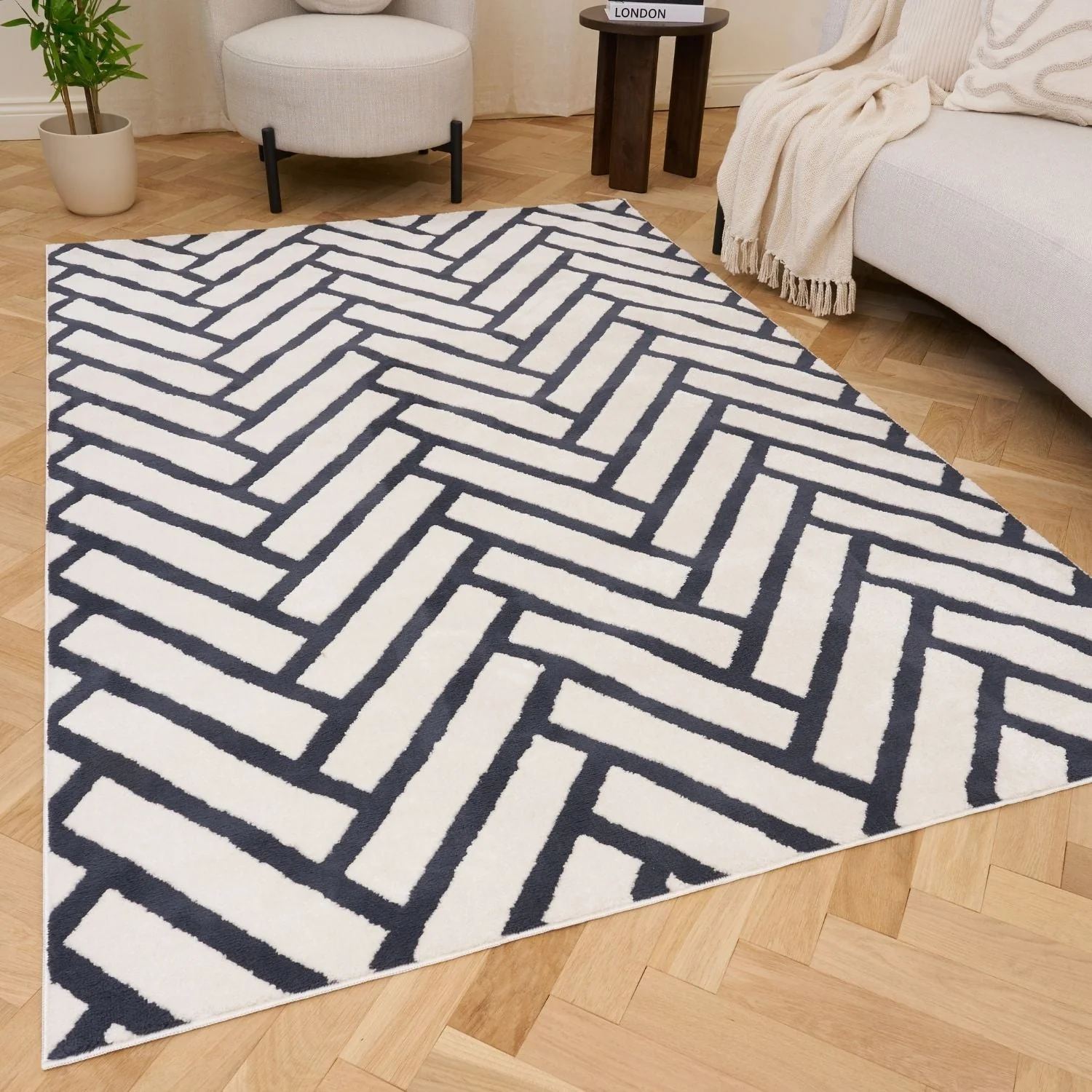 Loft Chevron Blue Rug - Image 8