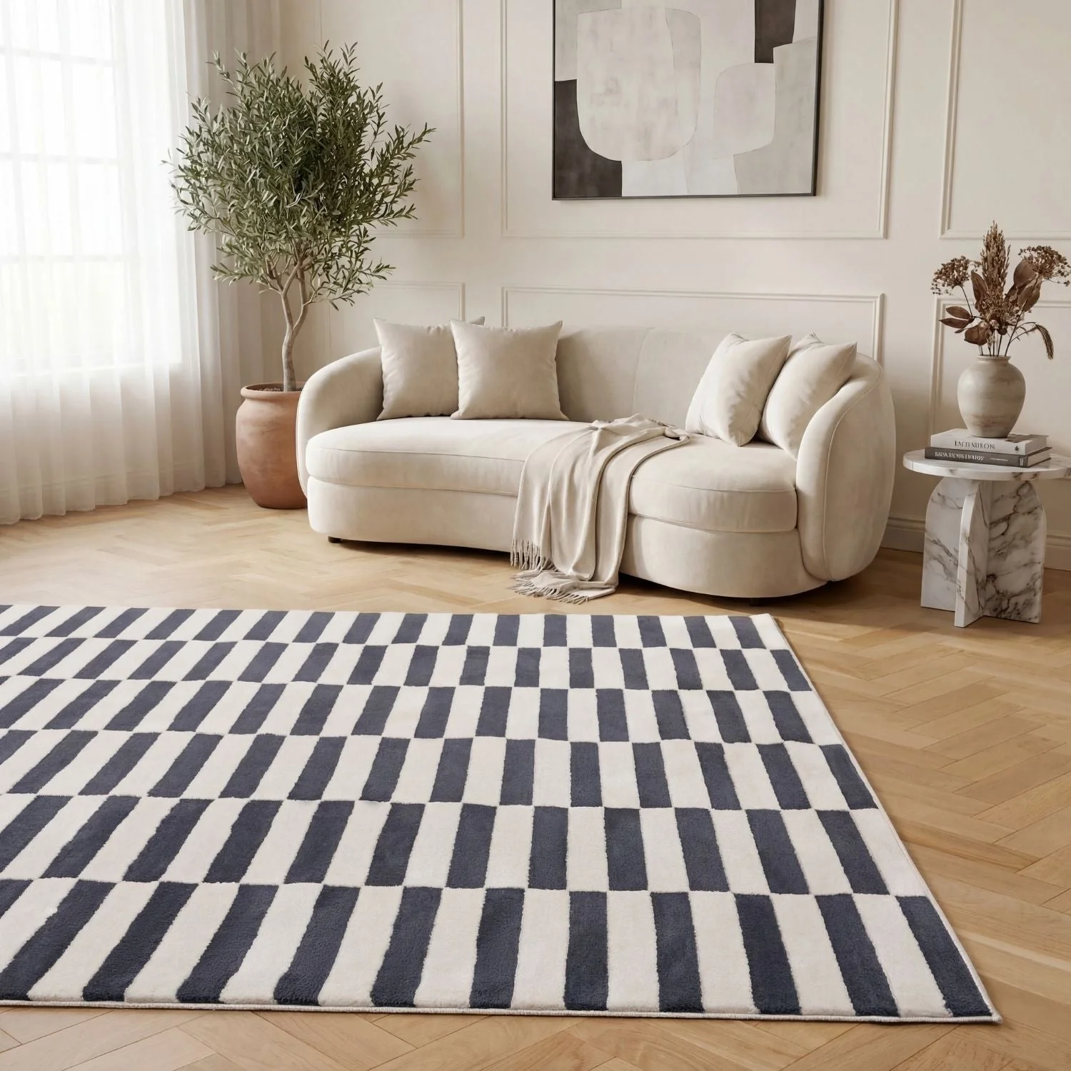 Loft Striped Blue Rug - Image 2