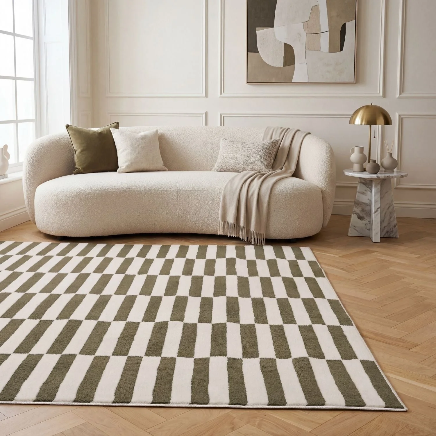 Loft Striped Green Rug - Image 2