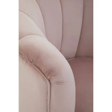 Loretta Dusky Pink Velvet Shell Accent Chair - Image 9