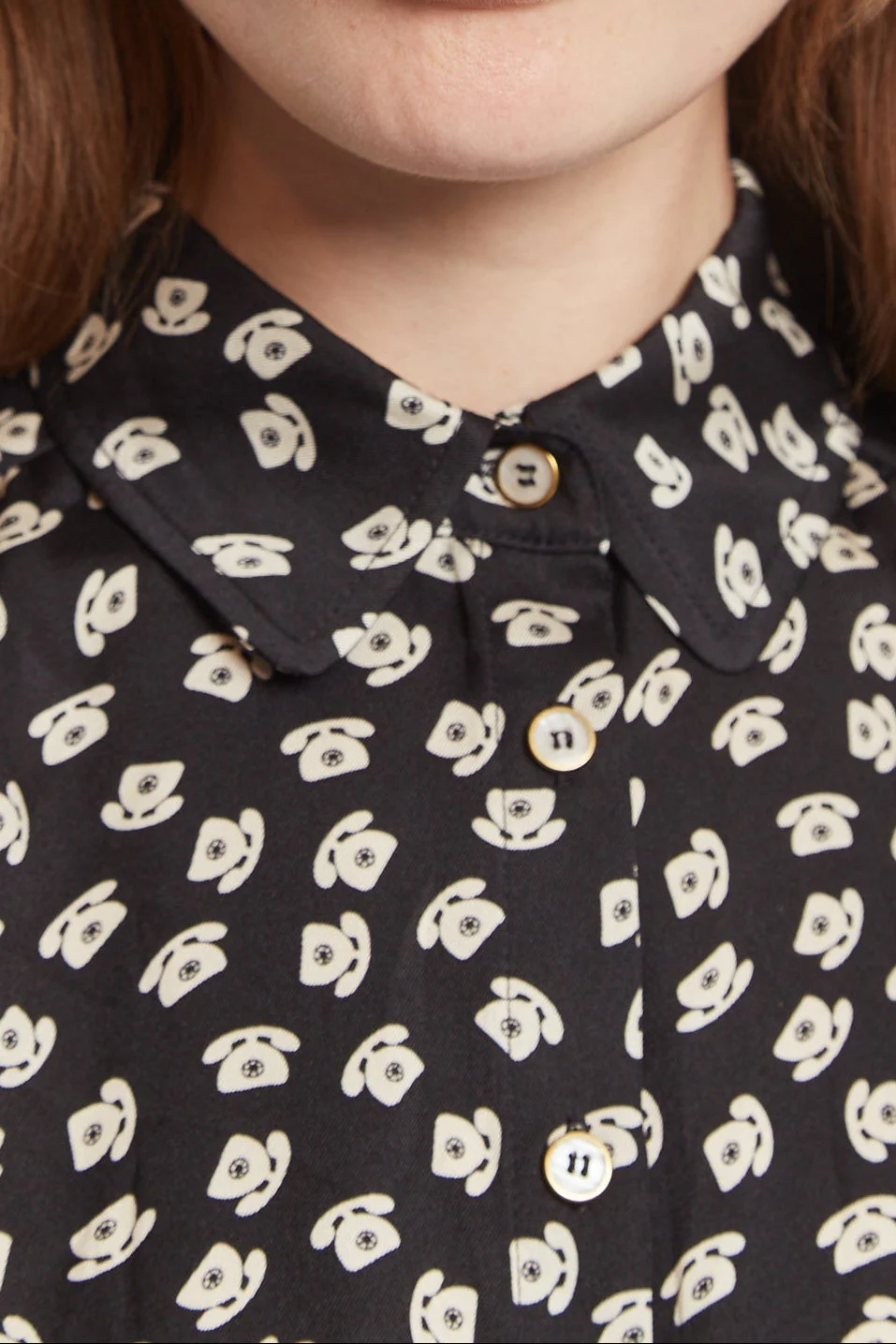 Louche Barclay Call Me Print Short Sleeve Shirt Black - Image 3
