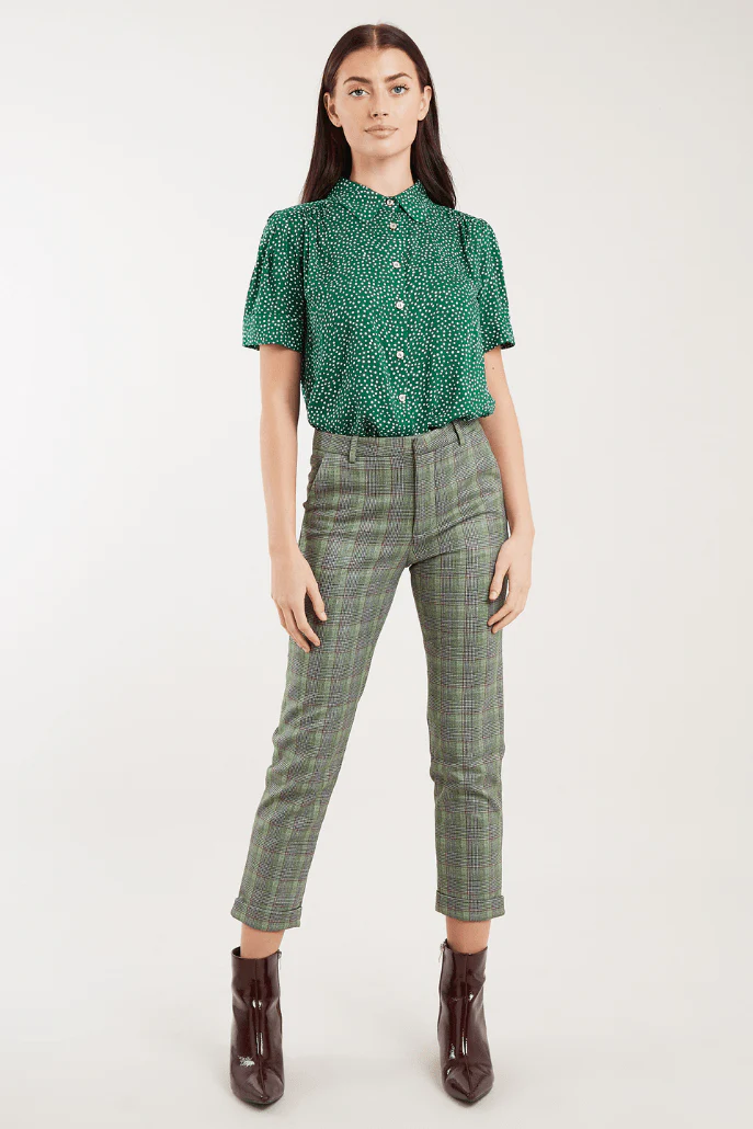 Louche Barclay Scatter Dot Print Short Sleeve Shirt - Image 4