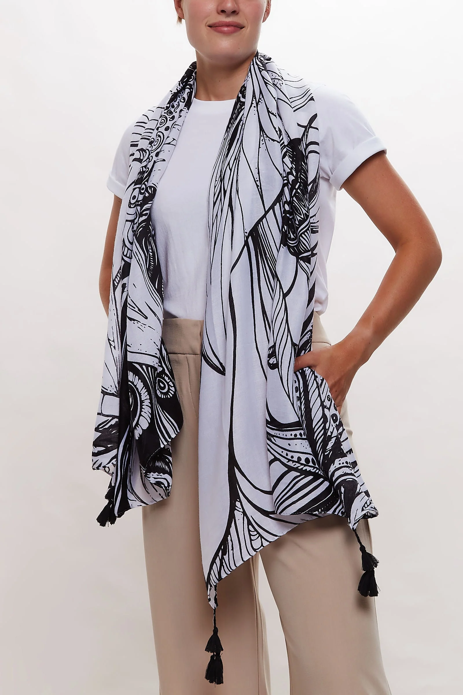 Louche Bee-Utiful Bee Printed Scarf