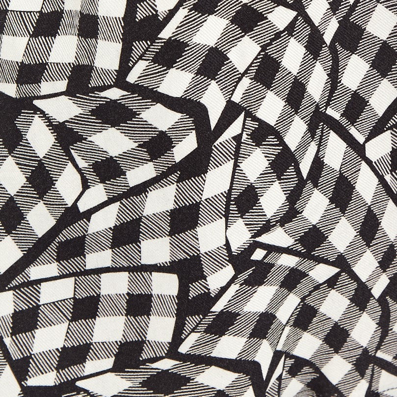 Louche Carole Gingham Twist Print Asymmetric Midi Skirt - Image 5
