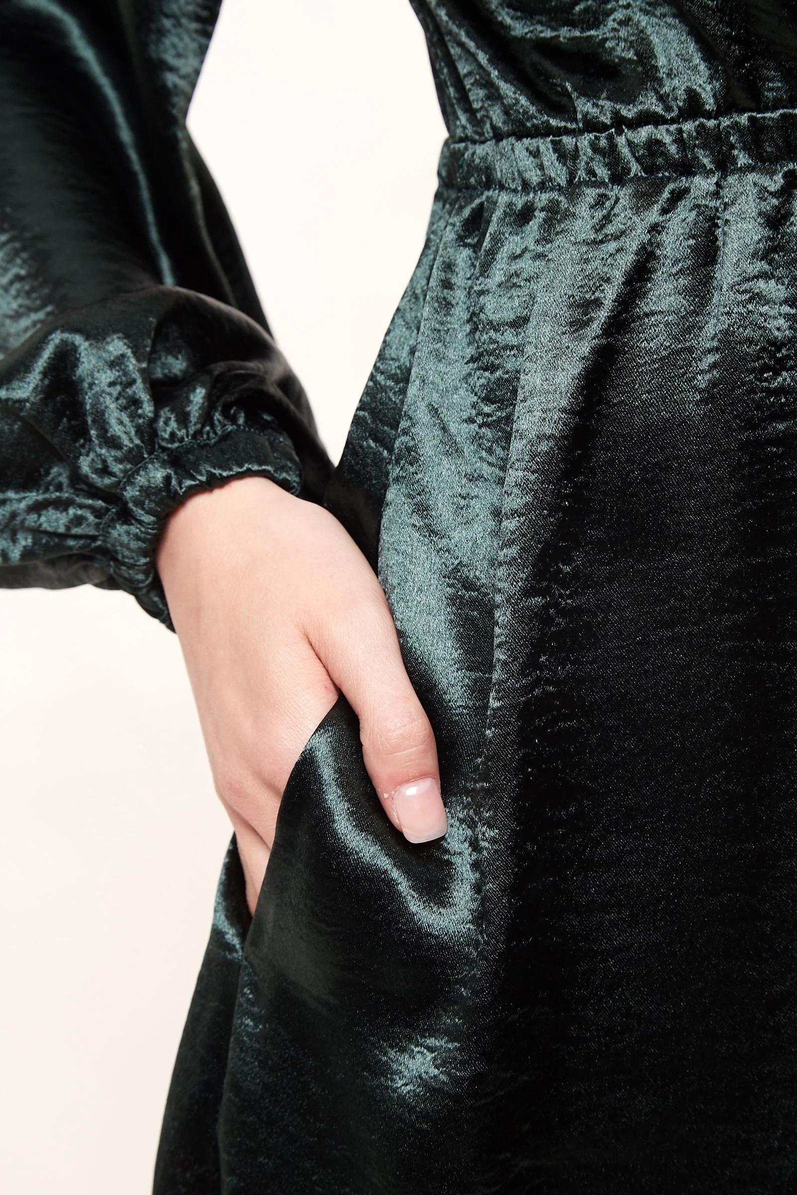 Louche Daria Satin Long Sleeve Mini Dress - Image 4