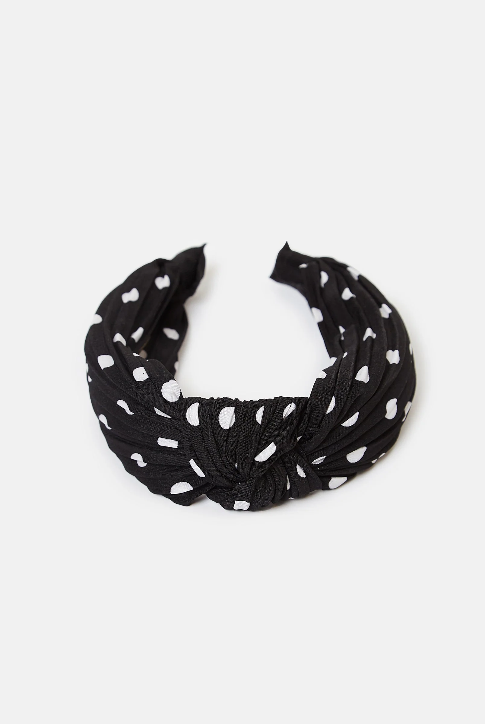 Louche Dotty Printed Headband - Black / White - Image 2