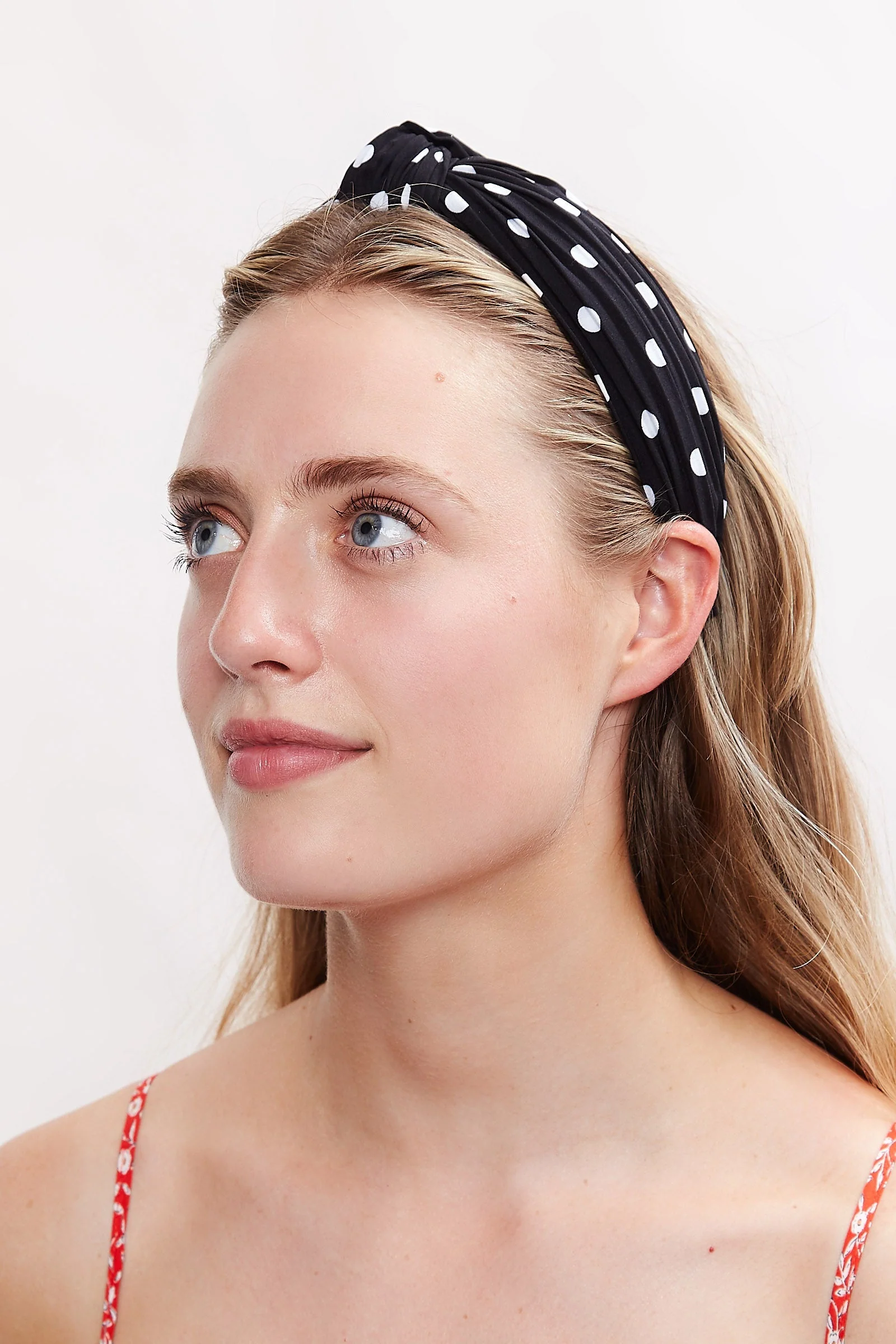 Louche Dotty Printed Headband - Black / White - Image 3