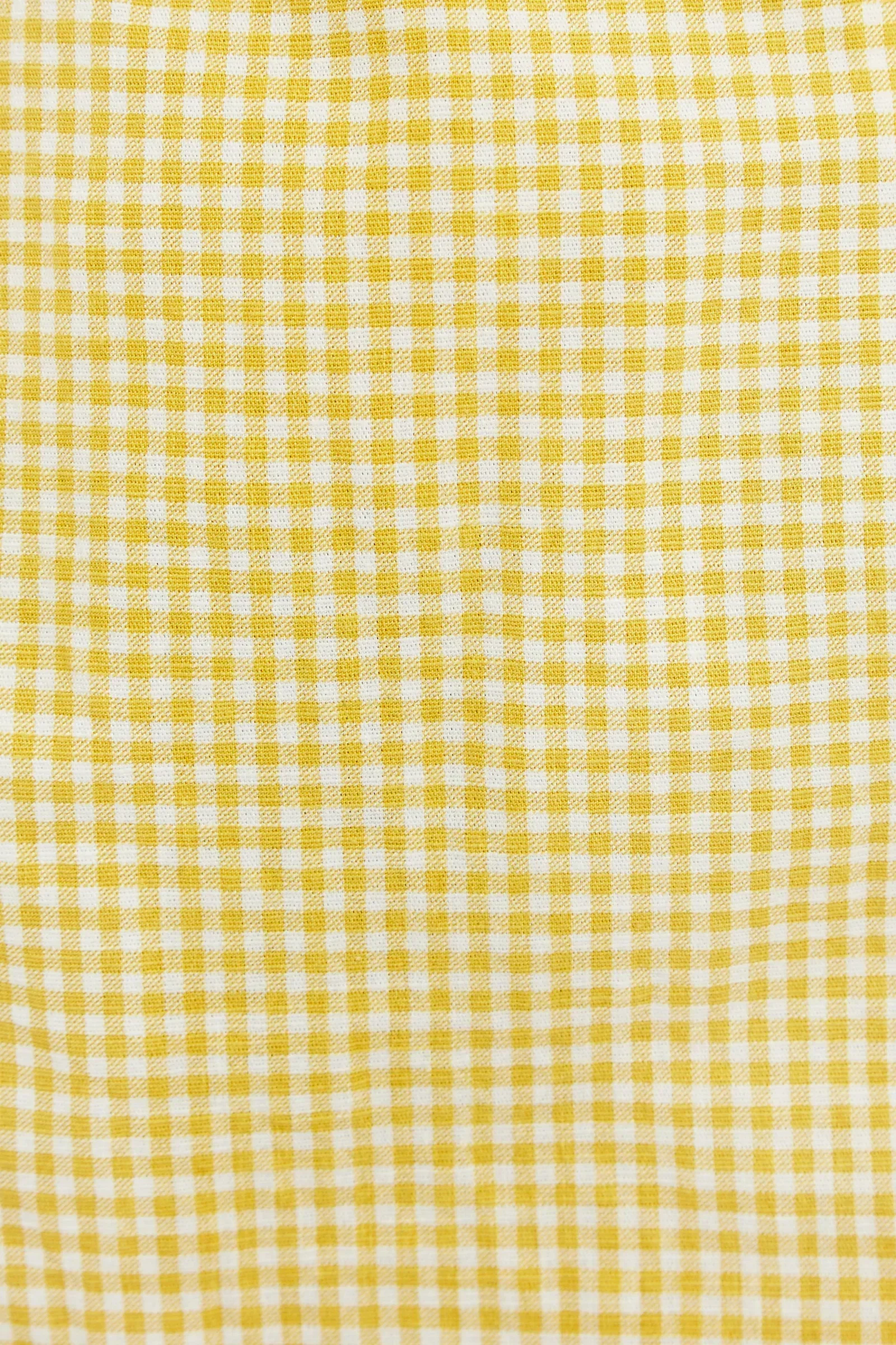 Louche Dylan Summer Gingham Mini Skirt In Yellow - Image 4