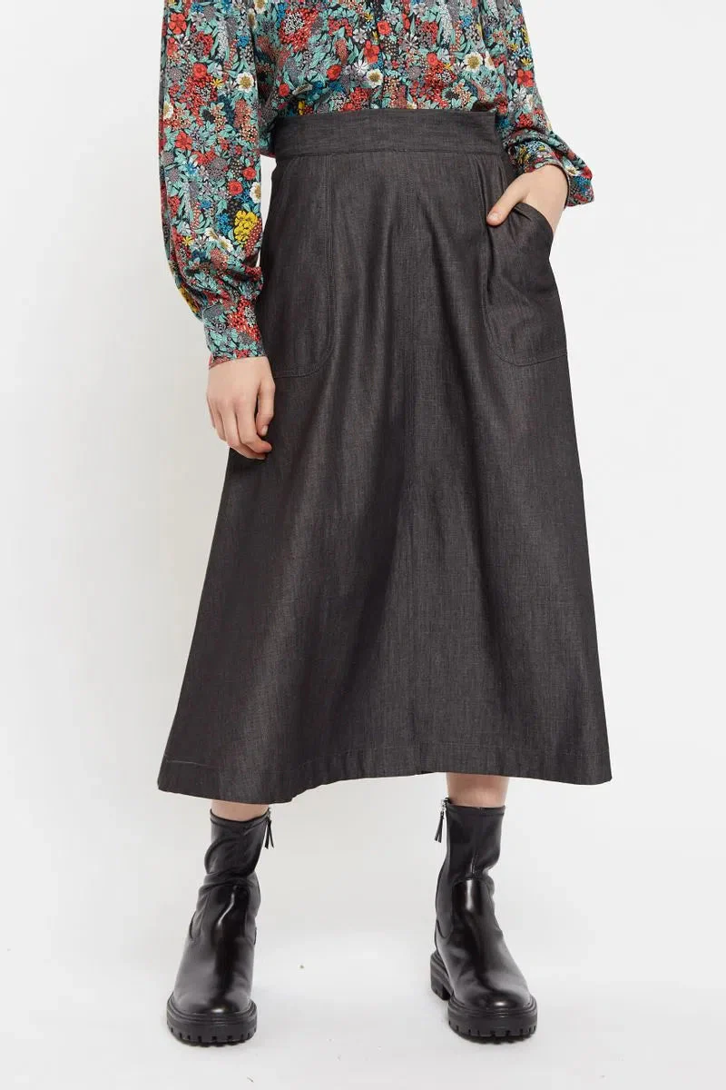 Louche Francoise Chambray Midi Skirt - Image 2