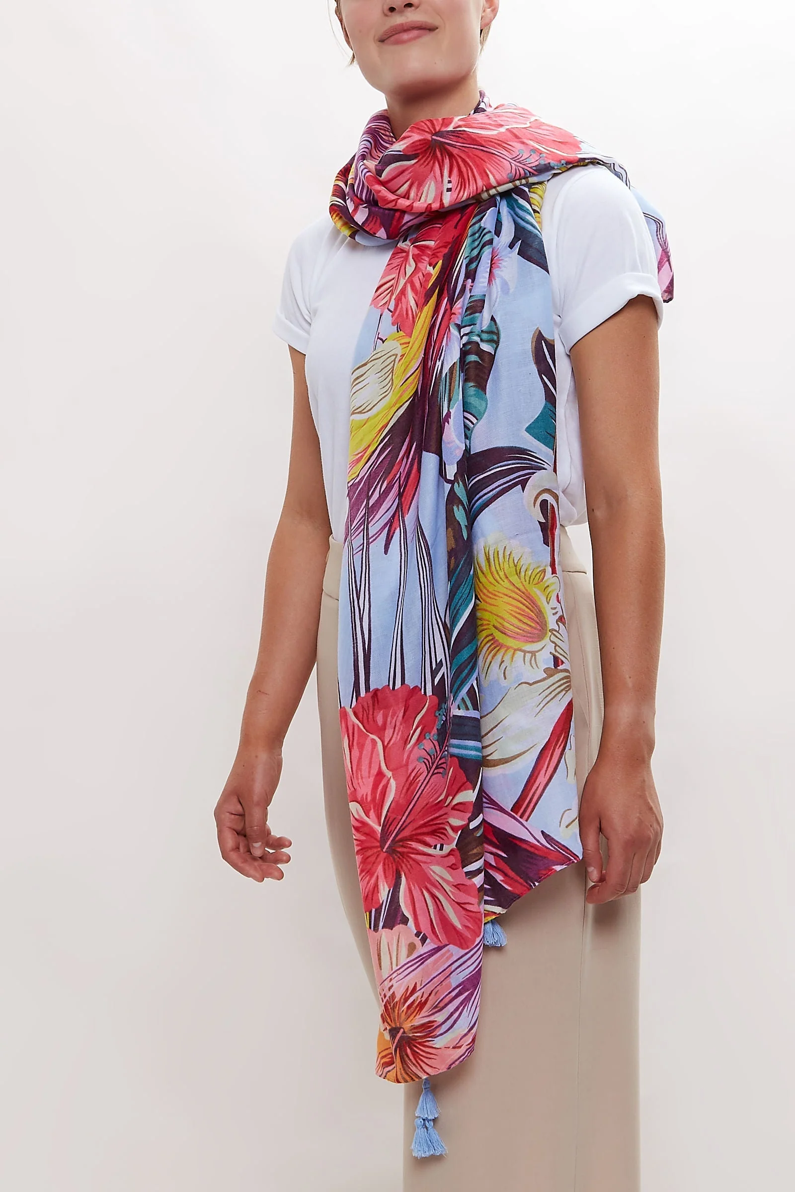 Louche Hot Tropics Printed Scarf - Image 3