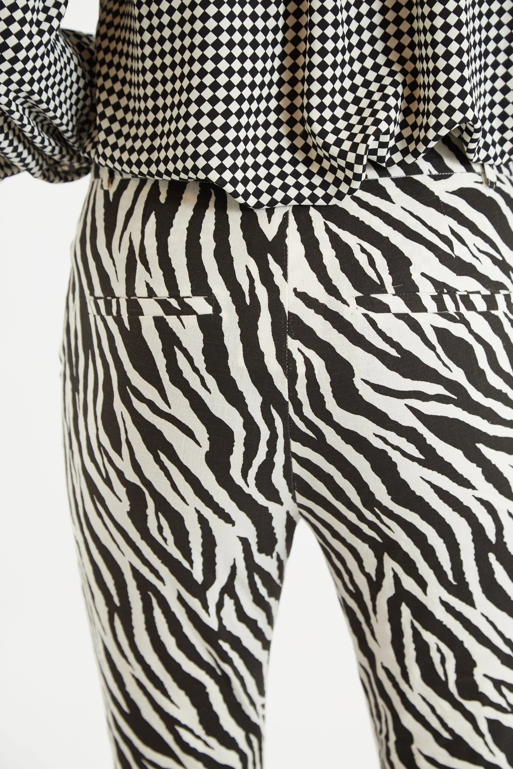 Louche Janelyn Zebra Flared Slim Fit Trouser - Image 5