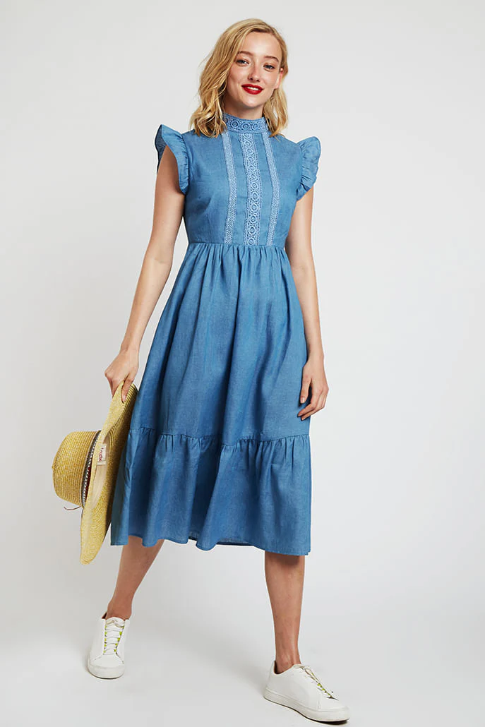 Louche January Large Brim Straw Hat With Pom Trim - Image 5