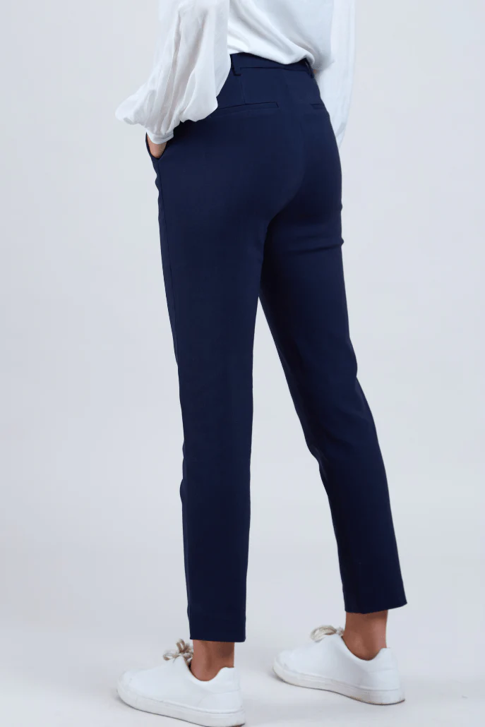 Louche Joele Slim Fit Trouser - Navy - Image 2