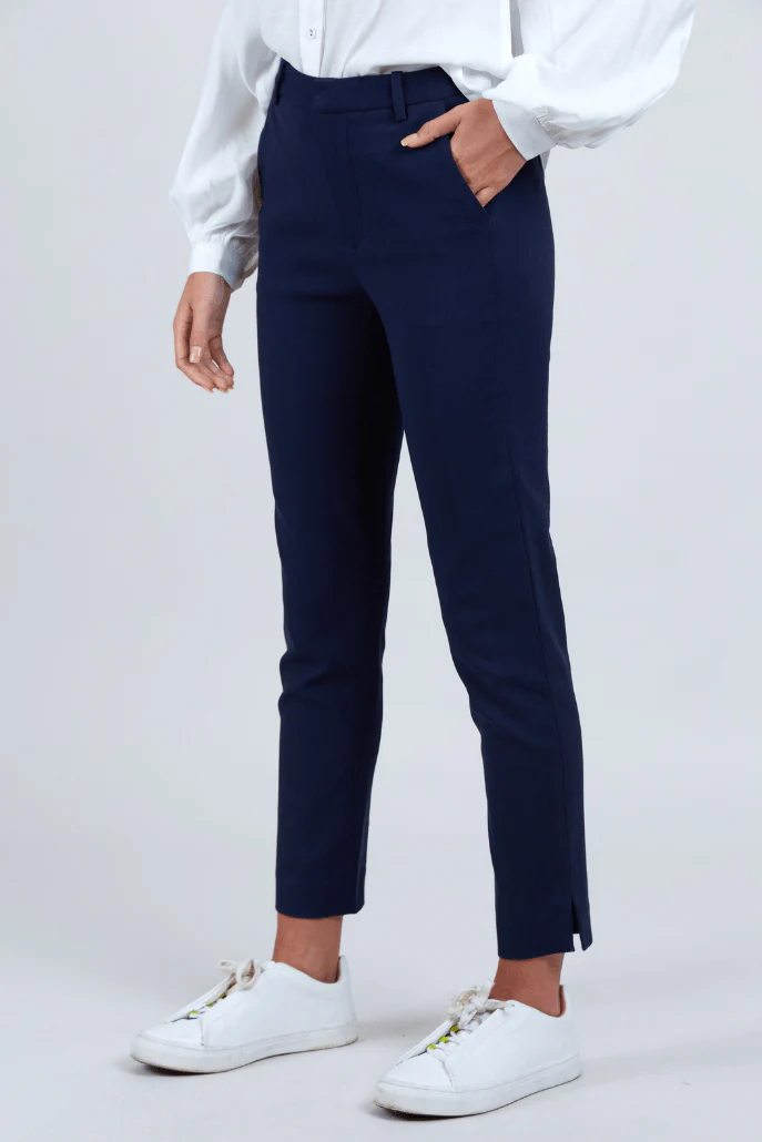 Louche Joele Slim Fit Trouser - Navy - Image 5