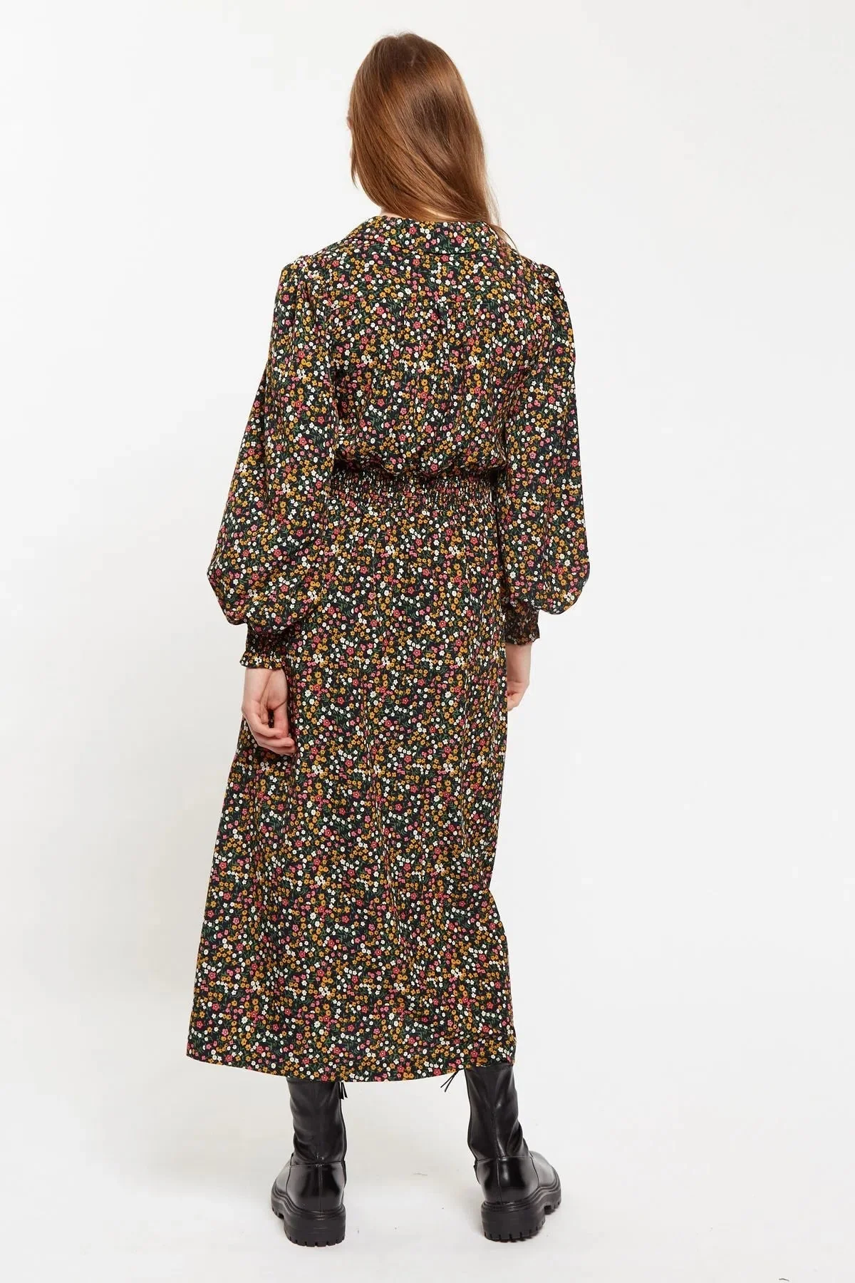 Louche Jussi Dippy Ditsy Print Midi Shirt Dress - Image 2