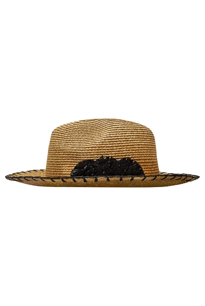Louche Kia Straw Trilby Hat - Image 4