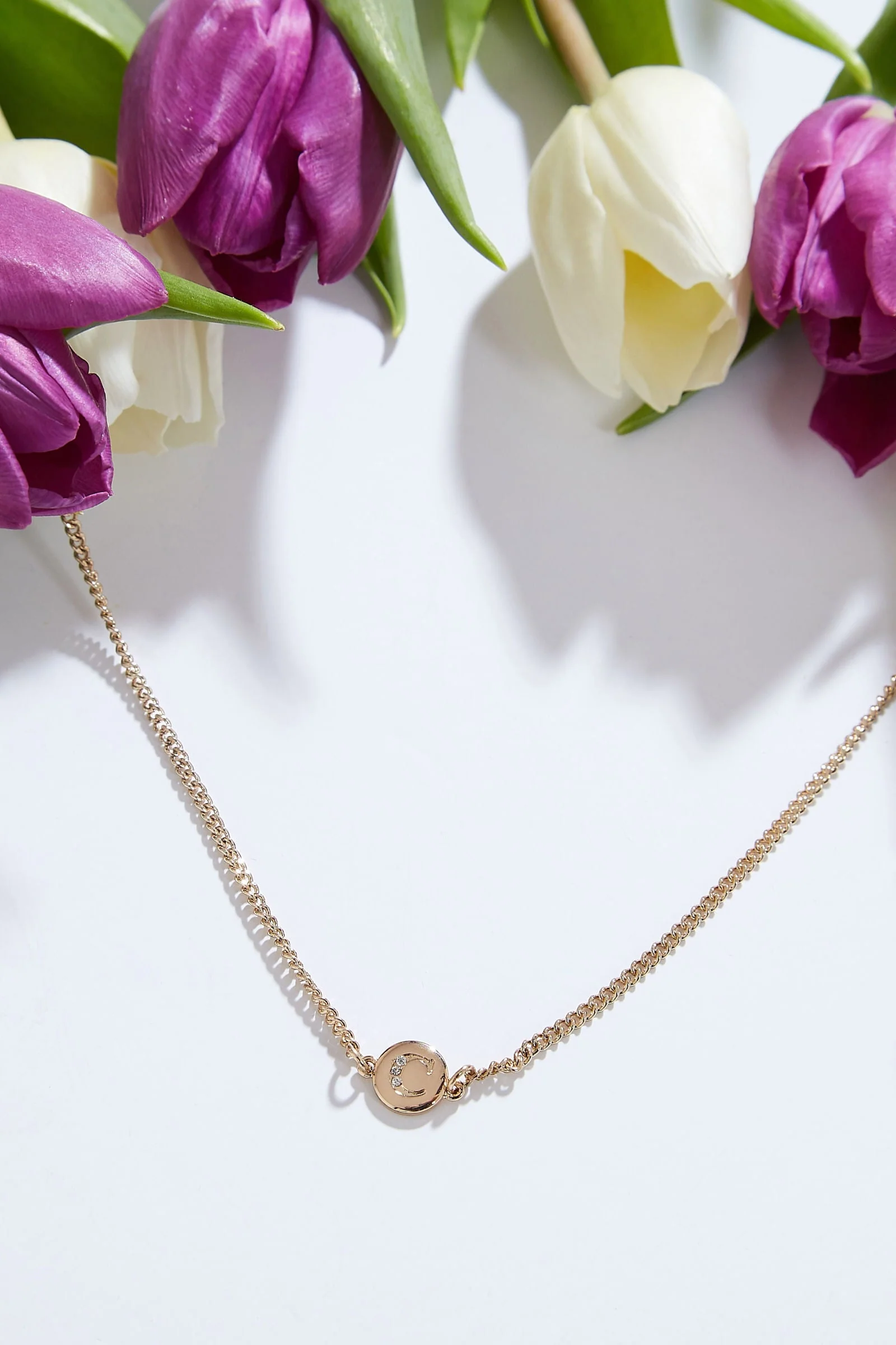 Louche Letter Disc Necklace Gold - Image 8