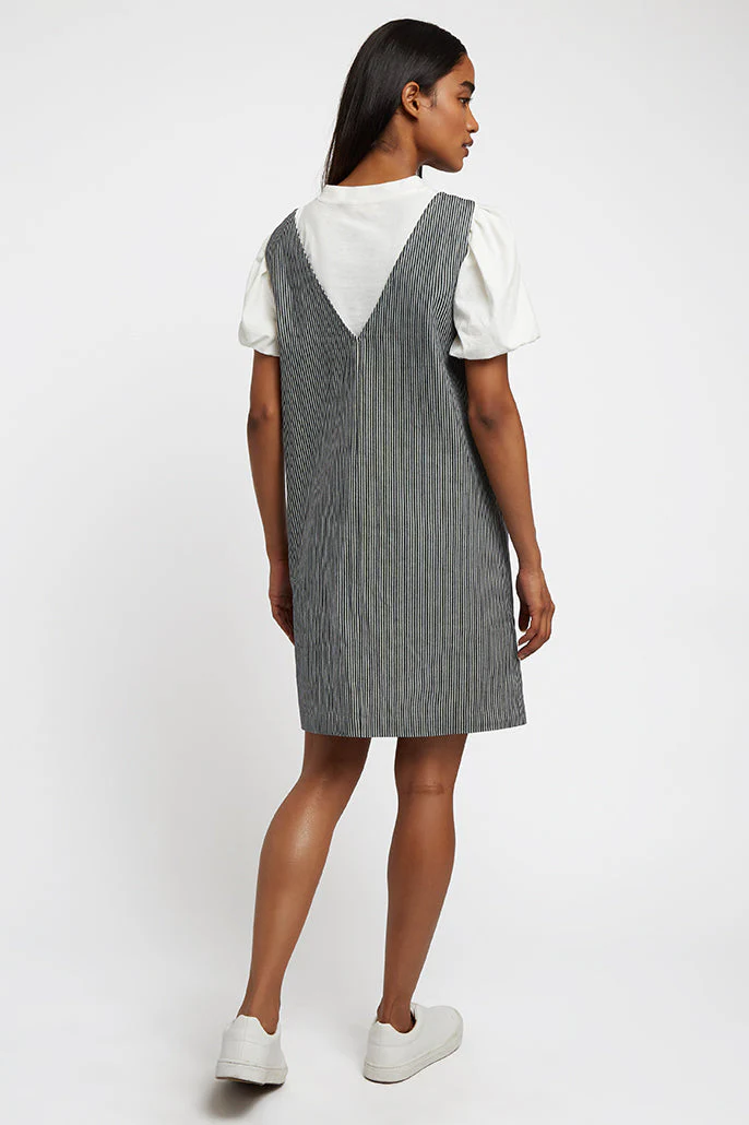 Louche Max Ticking Stripe Mini Dress - Image 2