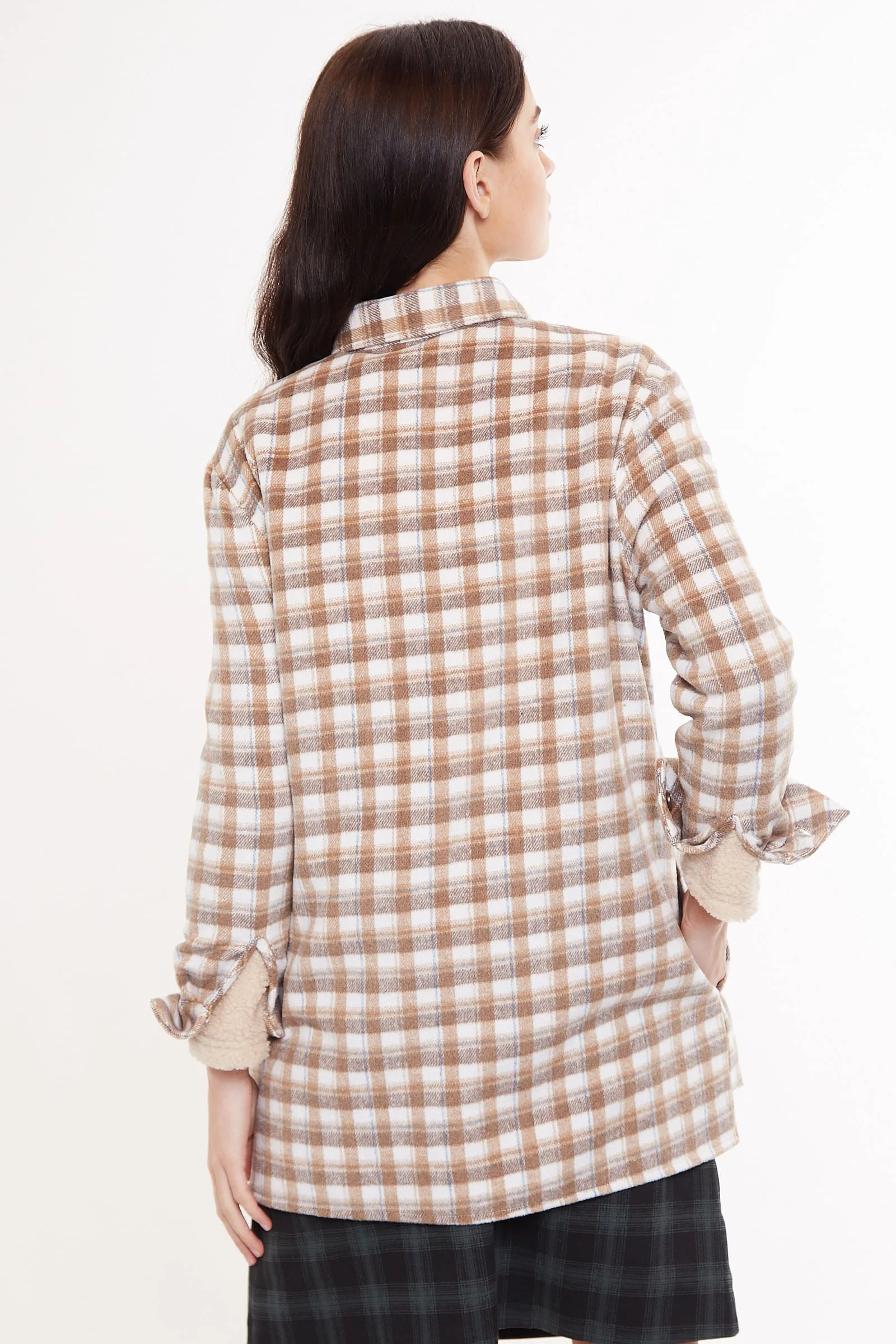 Louche Meriam Check Shacket Beige - Image 2