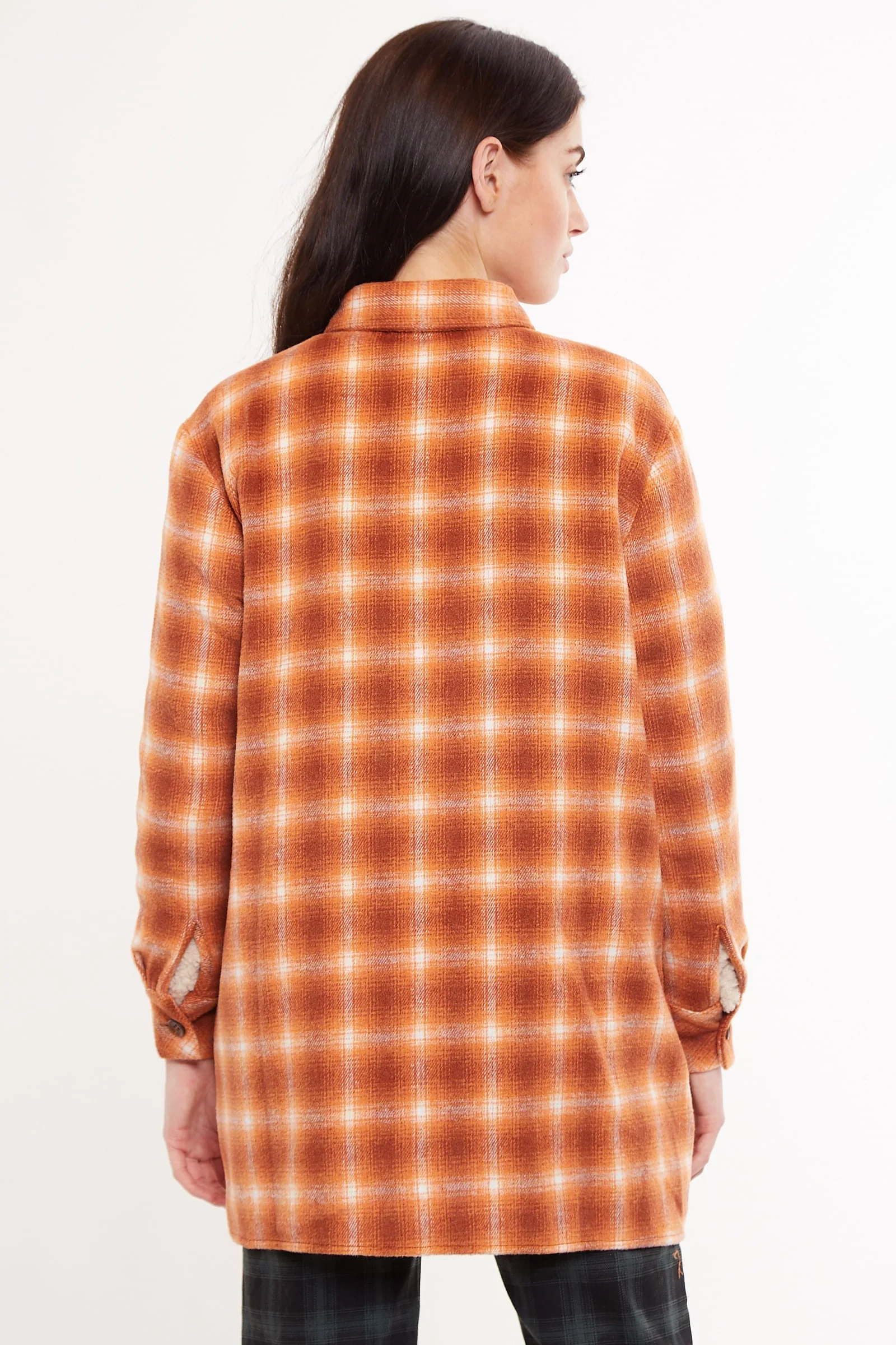 Louche Meriam Check Shacket Rust - Image 2