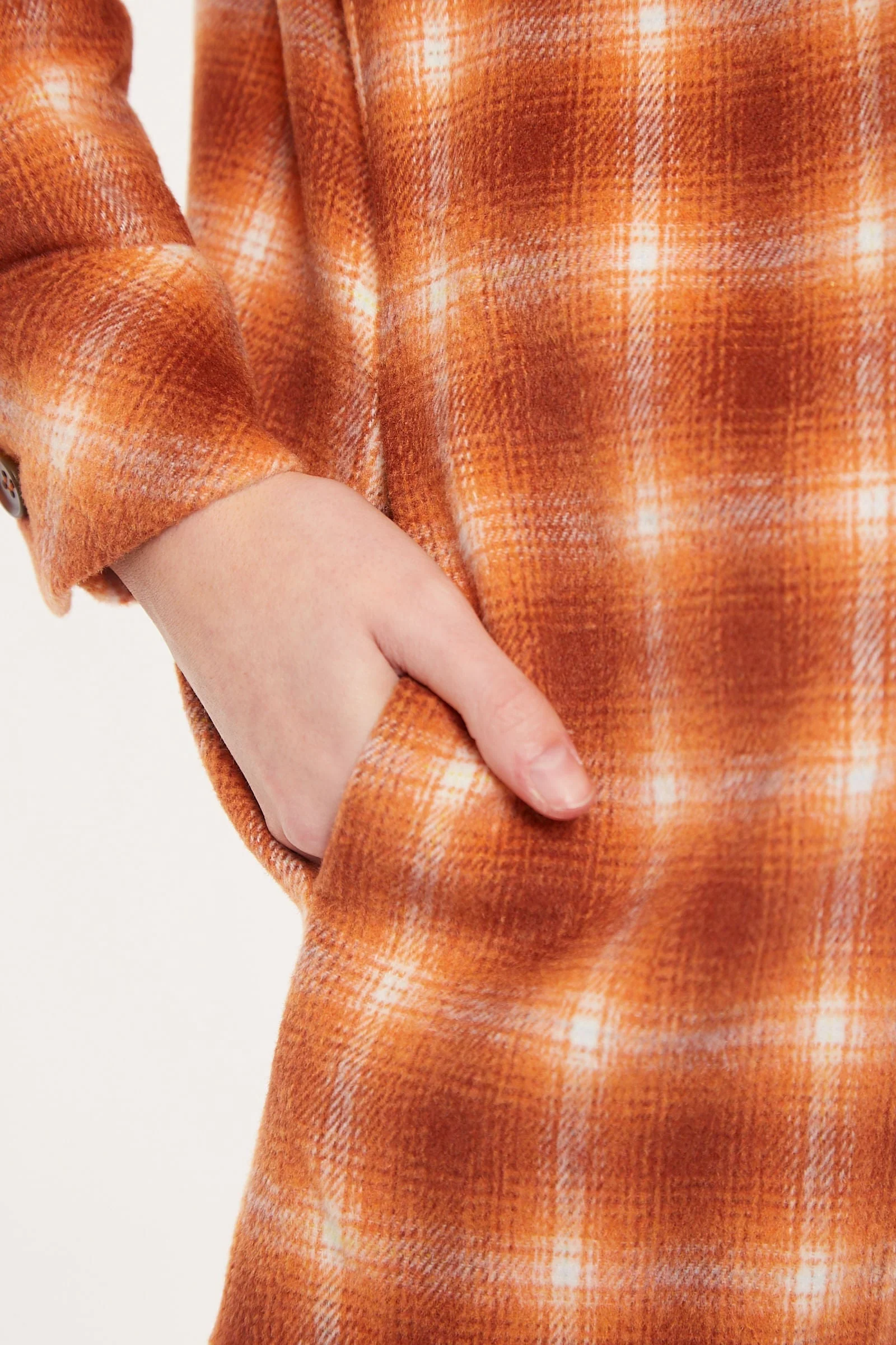 Louche Meriam Check Shacket Rust - Image 4