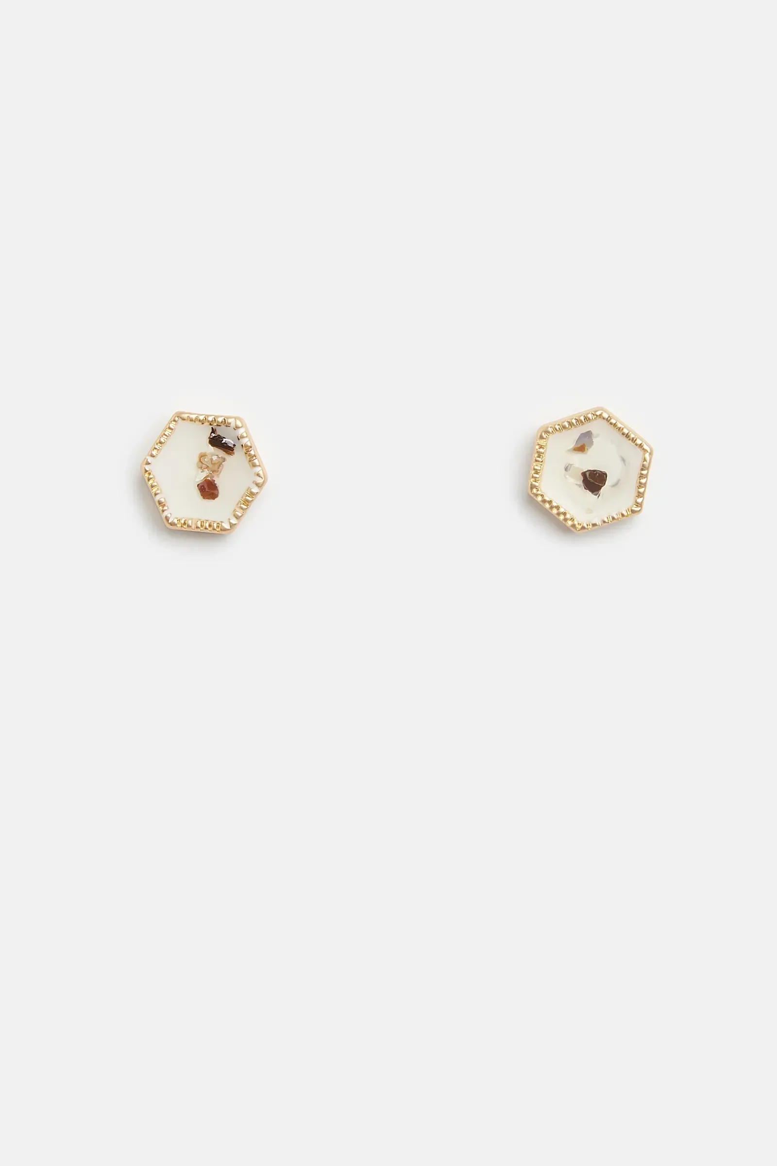 Louche Mesa Hexagon Stud Earrings - Image 2