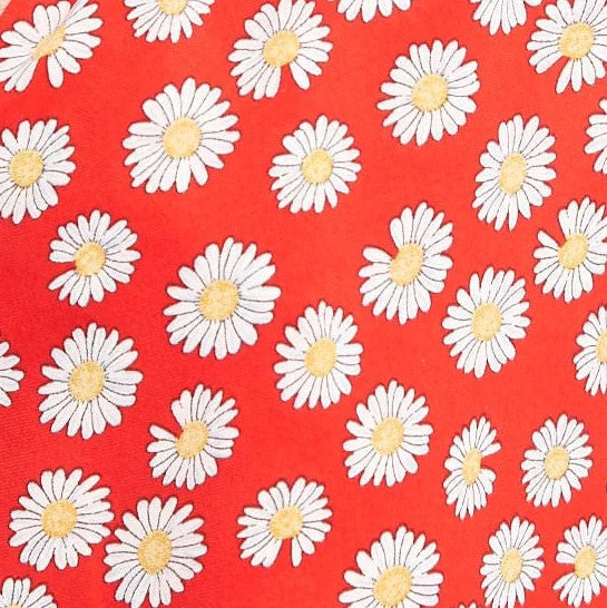 Louche Nacera Daisy Dancer Print Statement Sleeve Mini Dress - Red - Image 5