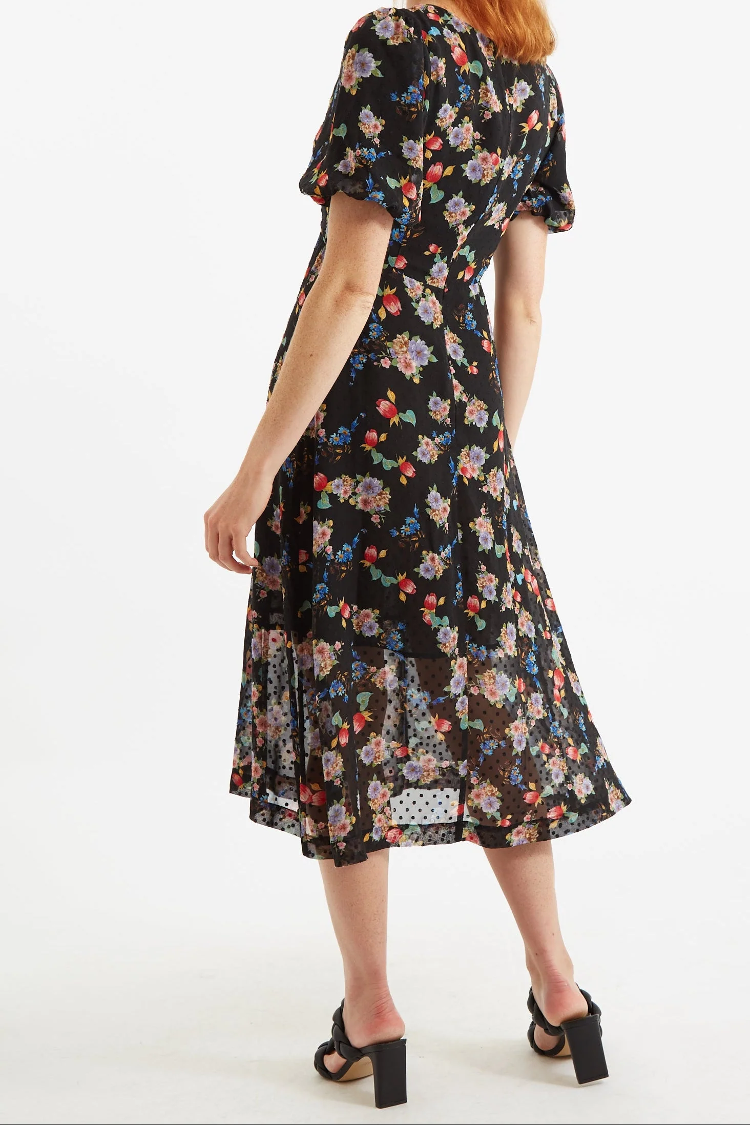 Louche Nadine Carpathian Florals Print Midi Dress - Image 3