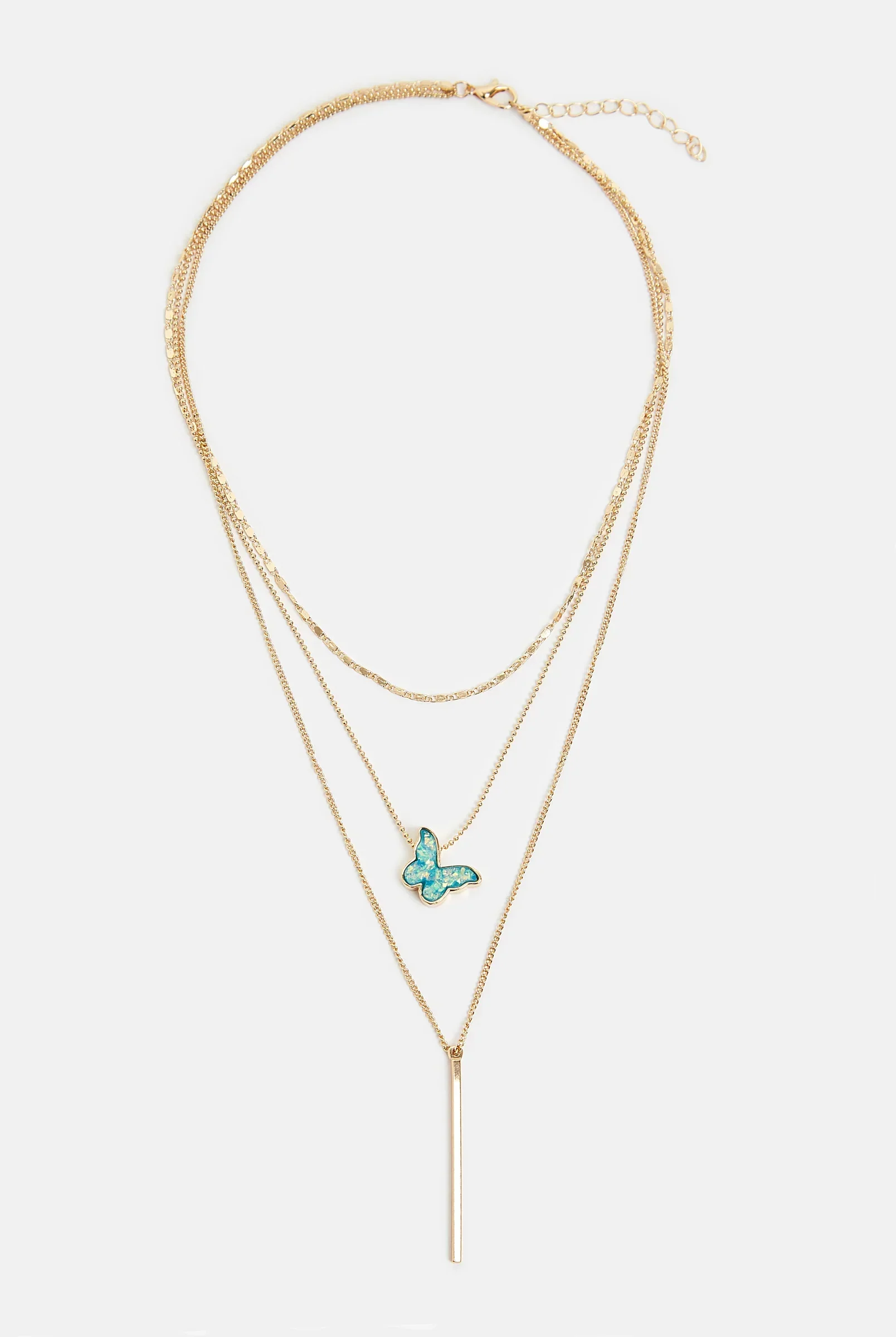 Louche Papillon 3 Strand Pendant Necklace - Image 2