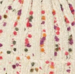 Louche Shannon Knitted Nep Beanie With Faux Fur Bobble - Off White - Image 3