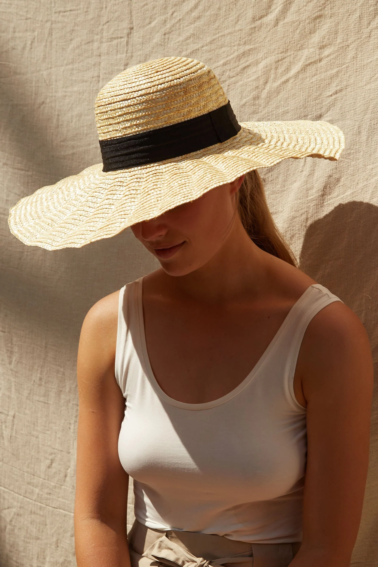 Louche Wave Wide Brimmed Straw Hat - Image 3