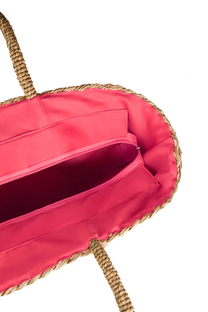 Louche Winnie Straw Bag With Watermelon - Image 3