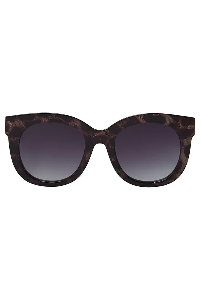 Louche Zabi Glitter Tortoise Shell Sunglasses Purple - Image 2