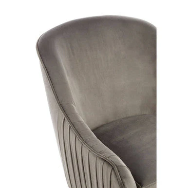 Louxor Grey Velvet Chair - Image 5