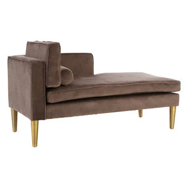 Louxor Grey Velvet Left Hand Chaise Longue - Image 3